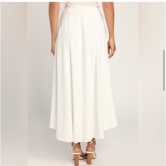 LULU'S BEST BEGINNINGS BUTTON FRONT MIDI SKIRT NWT - Picture 6 of 16